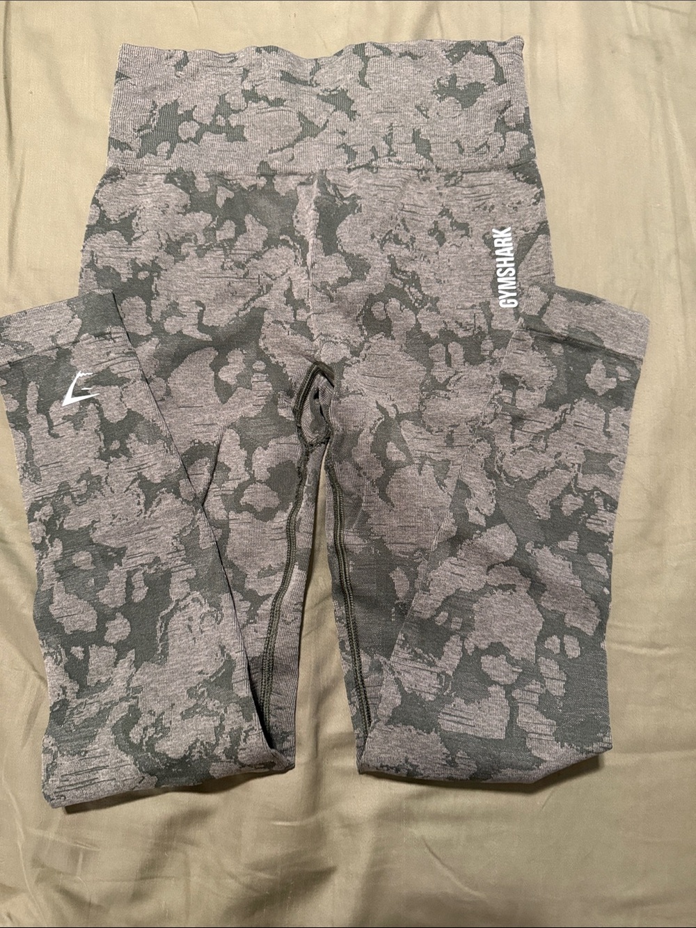 Gymshark green Camo High-Rise Leggings